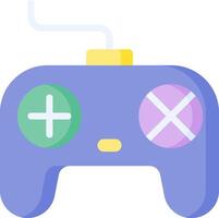 A purple game controller with two buttons vector