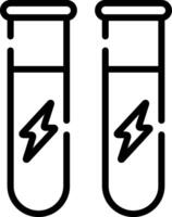 Two test tubes with lightning in them vector
