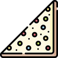 A slice of pizza with polka dots on it vector