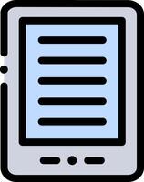 A tablet with a blank page on it vector