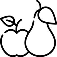 Apple and pear coloring pages vector
