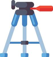 A tripod with a camera on it vector