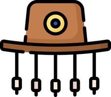 A hat with a large eye on it vector