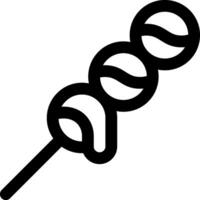 A black and white image of a lollipop vector