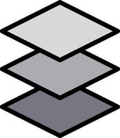 A gray and black square with three different colors vector