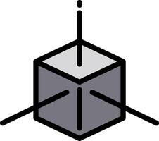 A cube with a stick on top of it vector