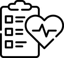 A heart and a check list icon vector