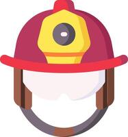 Fireman helmet icon illustration vector