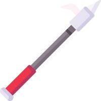 A hammer with a red handle and a white handle vector