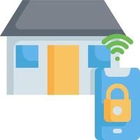 Home security with smart home devices vector