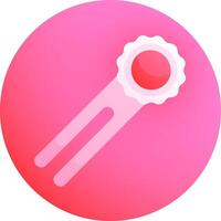 A pink button with a red heart on it vector