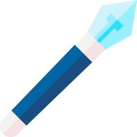 A blue pen with a white tip on a white background vector