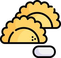 A pill and two tortillas vector