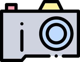 A camera icon with a white background vector