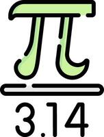 The pi symbol is shown in green vector
