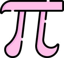 A pink pi symbol on a white background vector