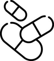 Pills icon with a white background vector