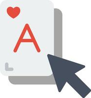 A playing card with a heart and arrow pointing to it vector