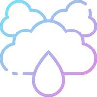A cloud with rain drops and a drop vector