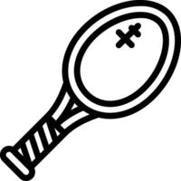 A tennis racket with a ball in the middle vector