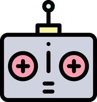 A robot with two buttons on it vector