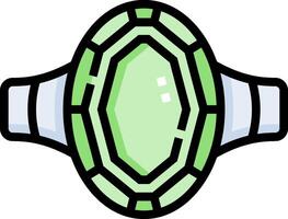 A green ring with a white background vector
