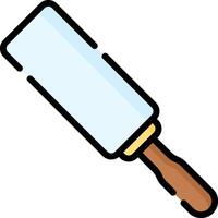 A flat icon of a knife with a handle vector
