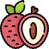 An image of a fruit with a cut open vector