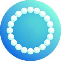 A circle with many pearls on it vector