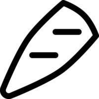 A black and white line drawing of a bread vector