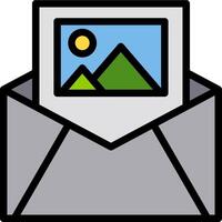 An envelope with a photo inside vector