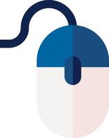A computer mouse with a blue and white design vector