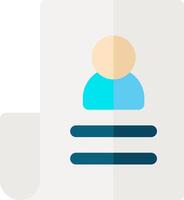 A person is shown in a document icon vector