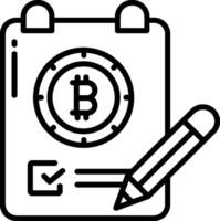 Bitcoin checklist icon vector