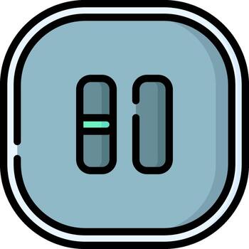 A button with two lines on it vector