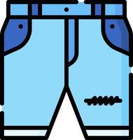 A pair of blue jeans with a zipper vector