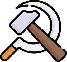 The hammer and sickle symbol with a hammer and sickle vector