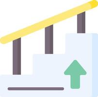 A stair with an arrow pointing up vector