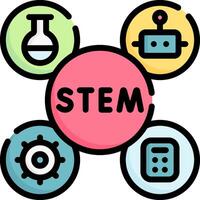 Stem education and science concept illustration vector
