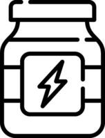 A jar with a lightning bolt on it vector