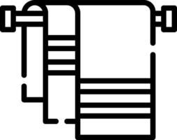 A towel hanging on a hook on a wall vector