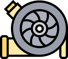 A cartoon engine with a fan on top vector