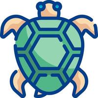 A turtle icon in a flat style vector