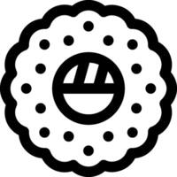 A black and white image of a cookie vector