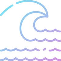 A wave is shown in a blue and purple color vector