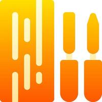 A yellow and orange box with two toothbrushes vector