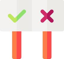 Two signs with tick and cross on them vector