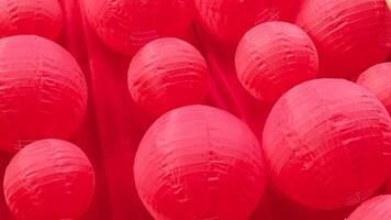 red balls on red background, seamless loop animated fractal video