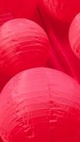 red balls on red background, seamless loop animated fractal video