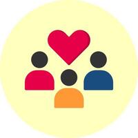 Community Flat Multi Color Icon vector